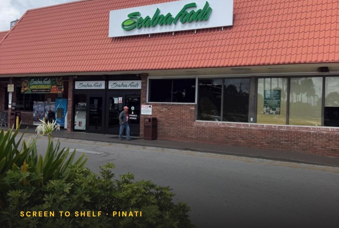 Seabra Foods storefront in Orlando, Florida, where PINATI is sold