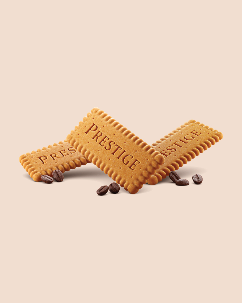 Prestige Speculoos Coffee with coffee beans, 3D render