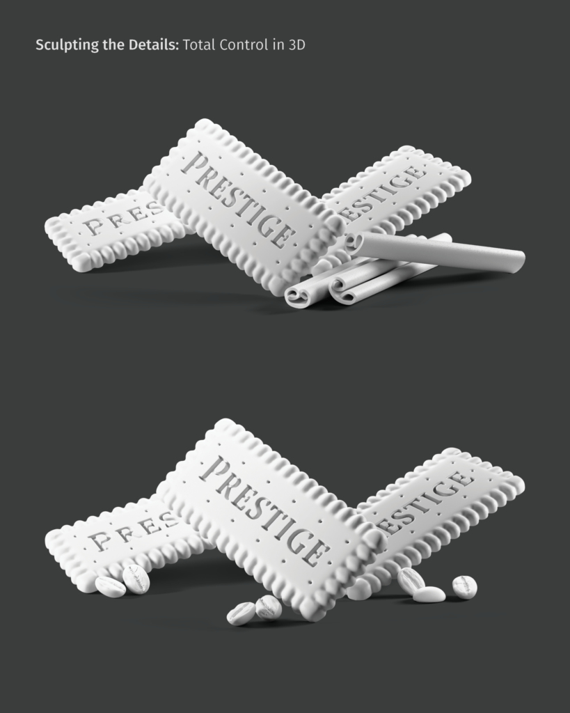 Clay render of the two speculoos compositions